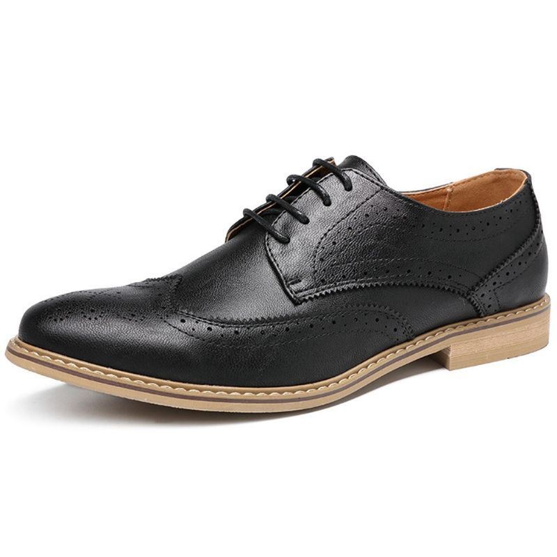 Herenbrogue Gesneden Casual Zacht Zakelijk Leren Oxfords