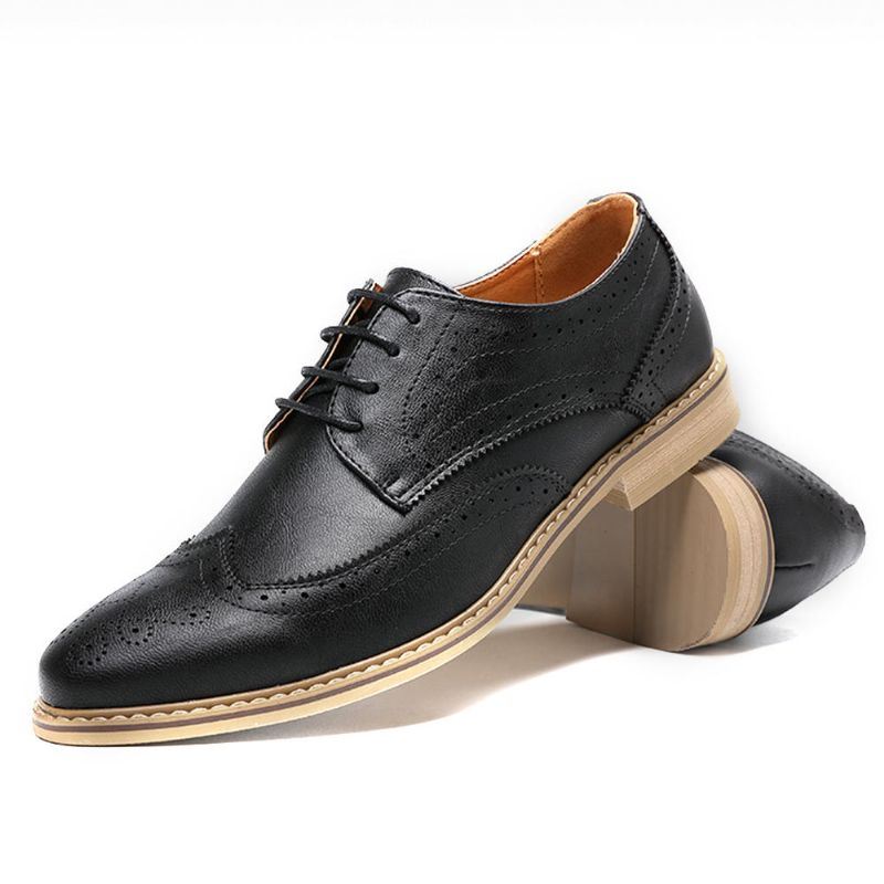 Herenbrogue Gesneden Casual Zacht Zakelijk Leren Oxfords