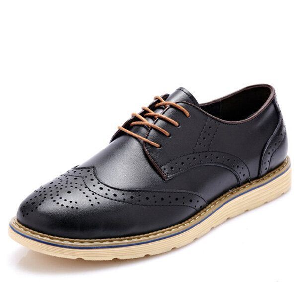 Herenmode Brogue Schoenen Veterschoenen Ronde Neus Britse Oxfords