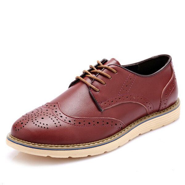 Herenmode Brogue Schoenen Veterschoenen Ronde Neus Britse Oxfords