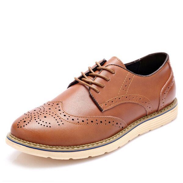 Herenmode Brogue Schoenen Veterschoenen Ronde Neus Britse Oxfords