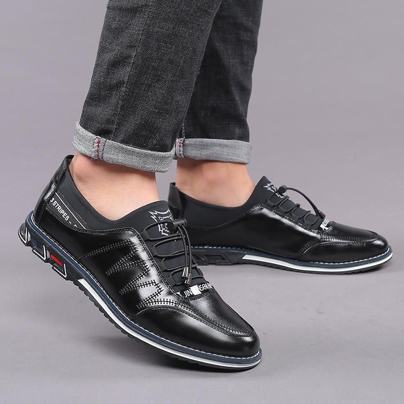 Koeiensplitlederen Kruiden Elastische Casual Zakelijke Oxfords