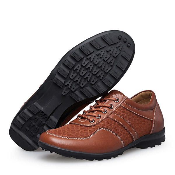 Mesh Heren Casual Leren Oxfords