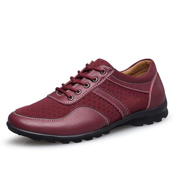 Mesh Heren Casual Leren Oxfords