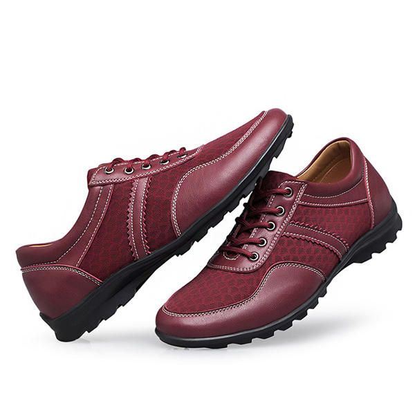 Mesh Heren Casual Leren Oxfords