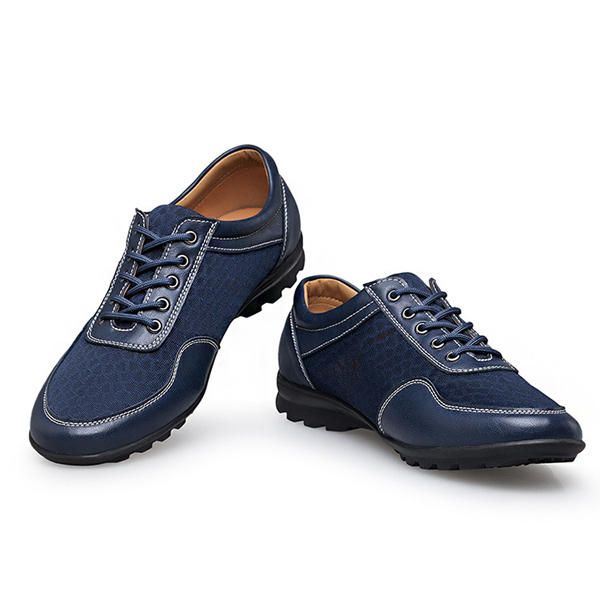 Mesh Heren Casual Leren Oxfords