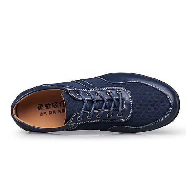 Mesh Heren Casual Leren Oxfords