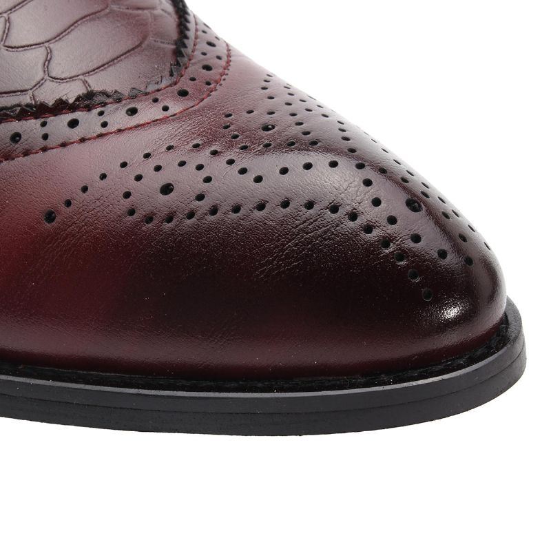 Moderne Brogue Heren Gesneden Klassieke Schoenen Met Puntige Neus