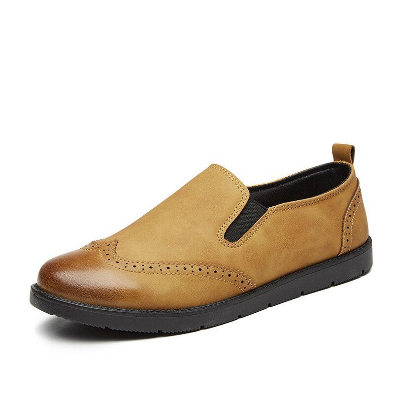 Zakelijke Casual Loafers Chelsea Slip On Werk Jurk Handstiksels Schoenen