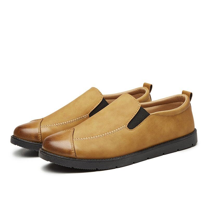 Zakelijke Casual Loafers Chelsea Slip On Werk Jurk Handstiksels Schoenen