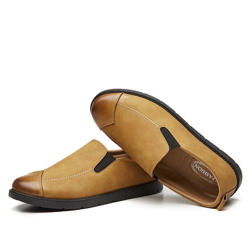 Zakelijke Casual Loafers Chelsea Slip On Werk Jurk Handstiksels Schoenen