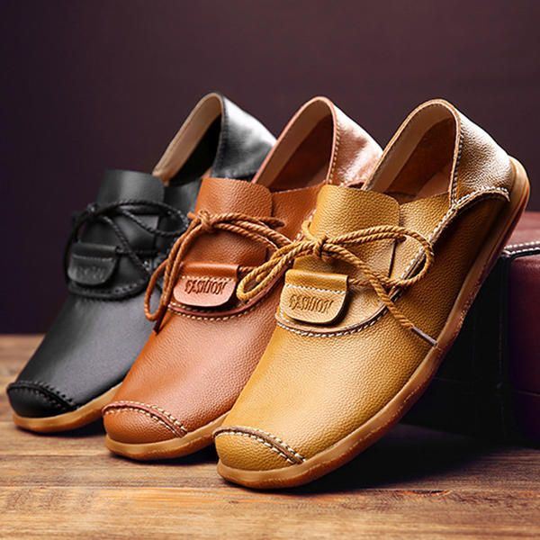 Zakelijke Schoenen Heren Casual Lage Oxfords In Leer