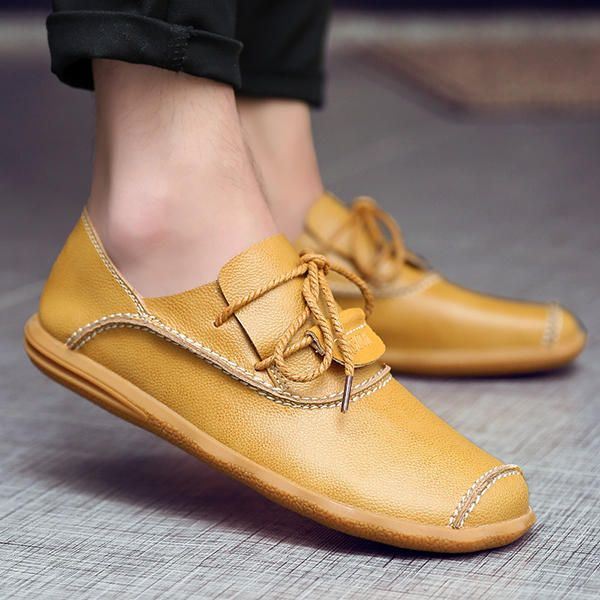 Zakelijke Schoenen Heren Casual Lage Oxfords In Leer