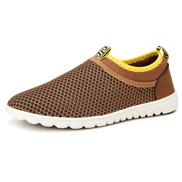 Big Size Heren Casual Sportschoenen Flats Comfortabel Ademend Mesh Hollow Out Sportschoenen