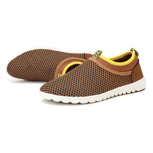 Big Size Heren Casual Sportschoenen Flats Comfortabel Ademend Mesh Hollow Out Sportschoenen