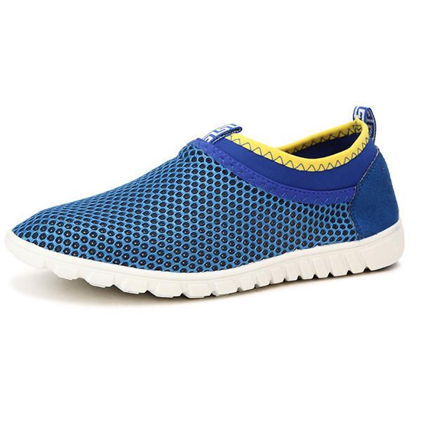 Big Size Heren Casual Sportschoenen Flats Comfortabel Ademend Mesh Hollow Out Sportschoenen