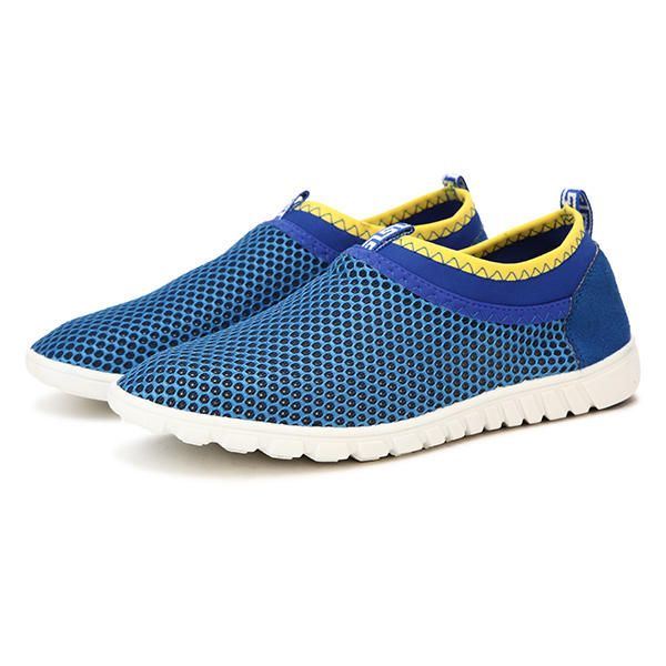 Big Size Heren Casual Sportschoenen Flats Comfortabel Ademend Mesh Hollow Out Sportschoenen