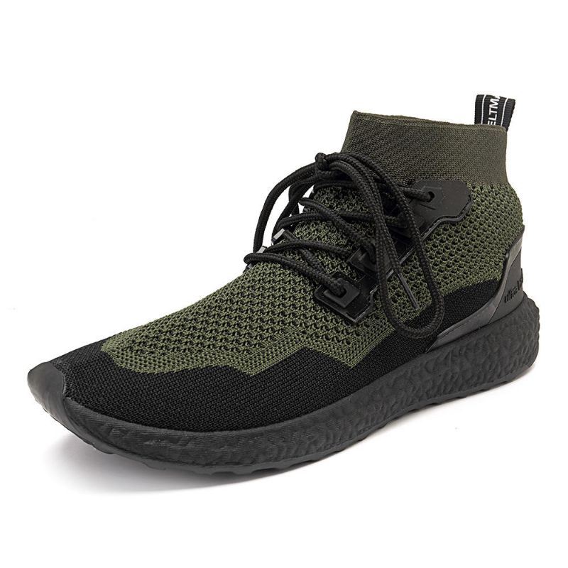 Heren Ademend Mesh Hoge Sneakers Casual Sportschoenen