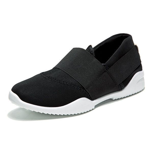 Heren Ademende Elastische Bnad Slip On Casual Sneakers