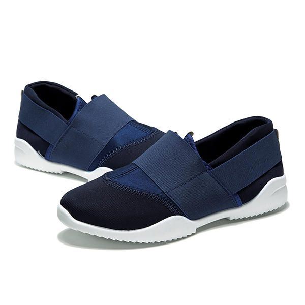 Heren Ademende Elastische Bnad Slip On Casual Sneakers