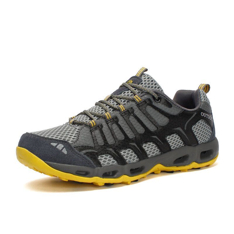 Heren Ademende Outdoor Lace Up Casual Sport Wandelschoenen