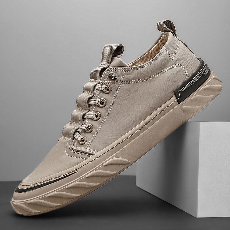 Heren Ademende Paraplu Doek Zachte Comfortabele Zool Non-slip Lace Up Casual Court Shoes