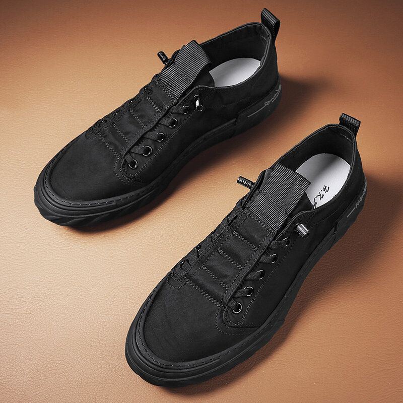 Heren Ademende Paraplu Doek Zachte Comfortabele Zool Non-slip Lace Up Casual Court Shoes