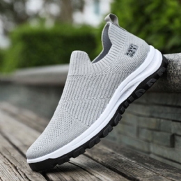 Heren Ademende Stof Antislip Comfortabele Slip On Casual Wandelschoenen