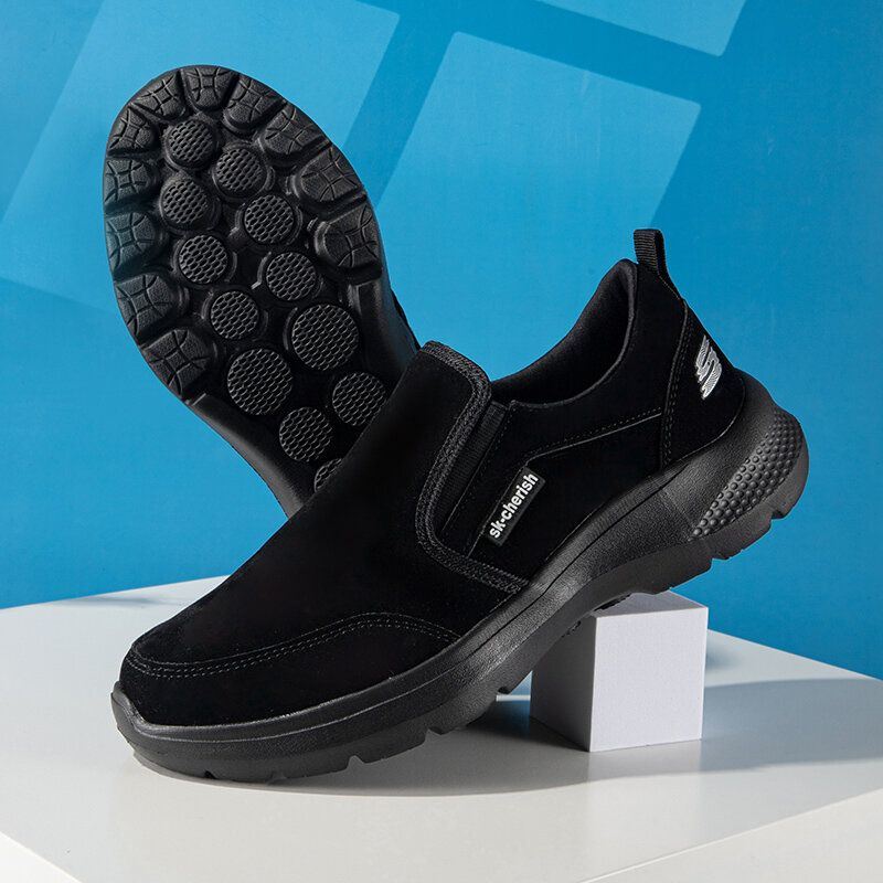 Heren Antislip Ronde Hoofd Comfortabele Slip-on Hardloopschoenen