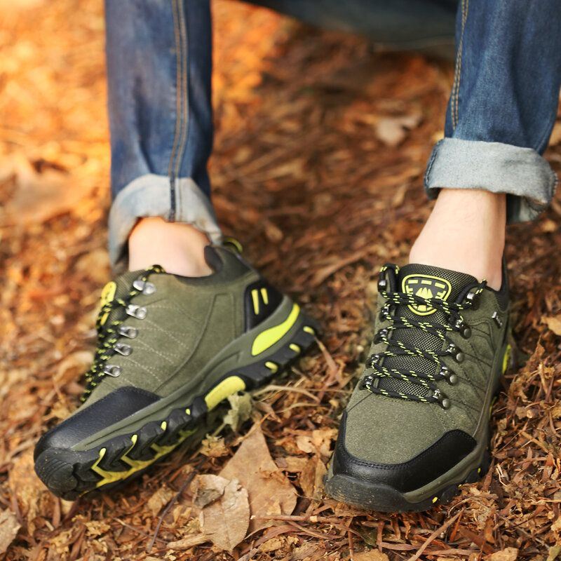 Heren Antislip Soft Sole Lace Up Comfortabele Outdoor Sport Casual Wandelschoenen