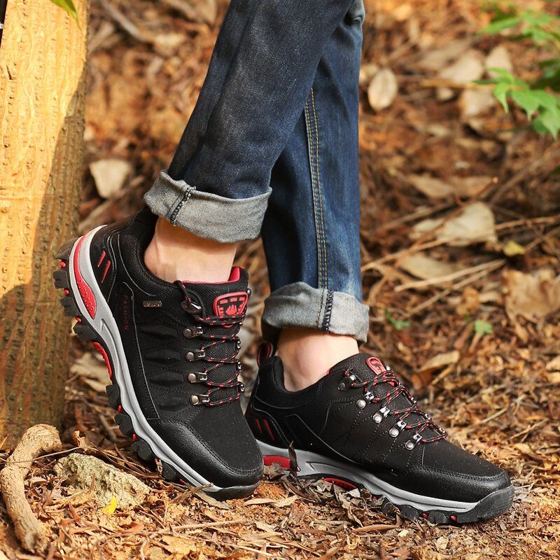 Heren Antislip Soft Sole Lace Up Comfortabele Outdoor Sport Casual Wandelschoenen