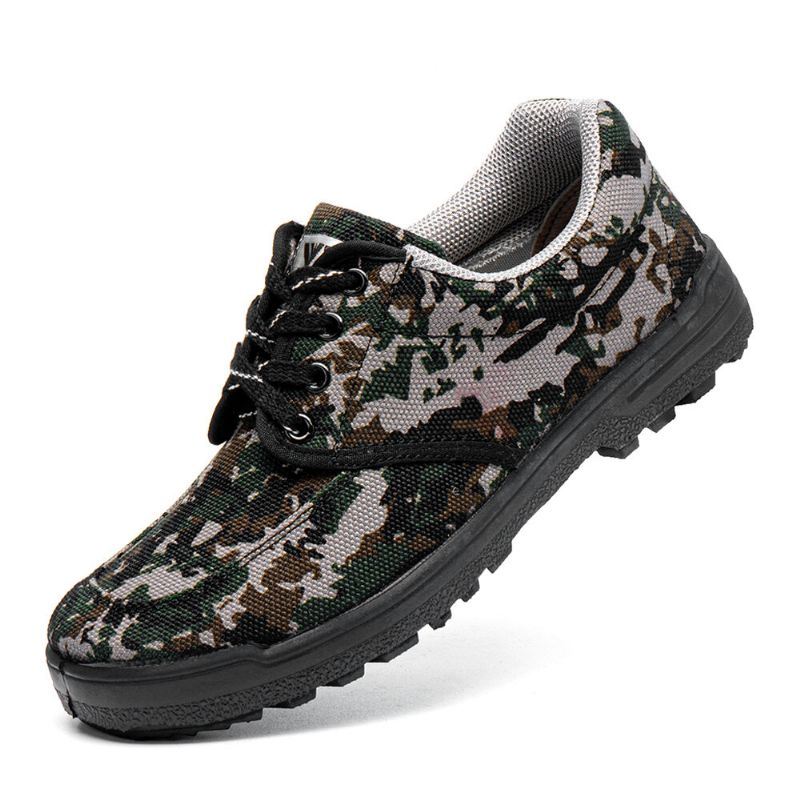 Heren Camouflage Sneakers Site Antislip Ademend Zachte Werkstijl Schoenen