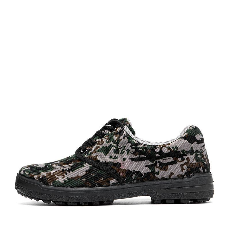 Heren Camouflage Sneakers Site Antislip Ademend Zachte Werkstijl Schoenen