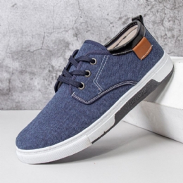 Heren Canvas Ademend Comfortabele Zachte Zool Non-slip Lace Up Casual Working Court Shoes