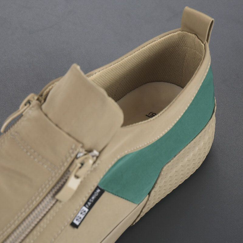 Heren Colorblock Comfortabele Ademende Casual Canvas Sneakers Met Rits