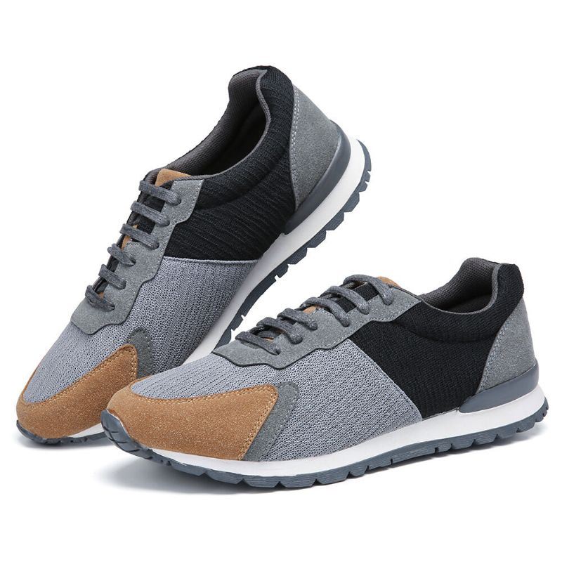 Heren Colorblock Mesh Splicing Ademend Sport Casual Forrest Sneakers