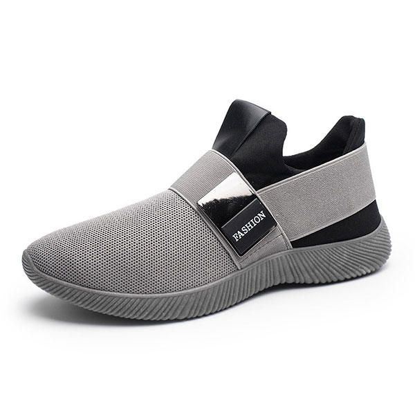 Heren Comfortabele Elastische Band Slip On Casual Sportschoenen