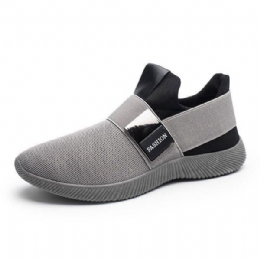 Heren Comfortabele Elastische Band Slip On Casual Sportschoenen