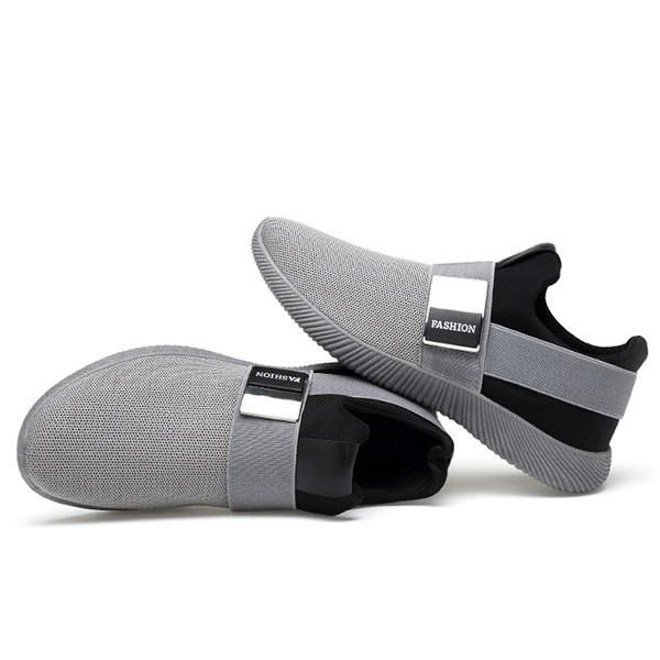 Heren Comfortabele Elastische Band Slip On Casual Sportschoenen