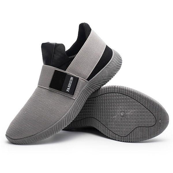 Heren Comfortabele Elastische Band Slip On Casual Sportschoenen