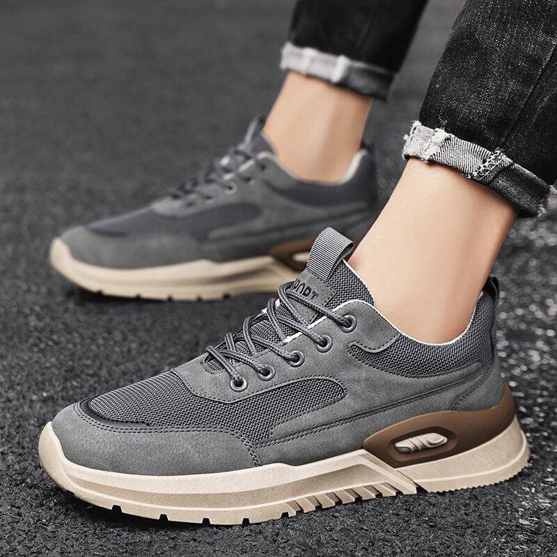 Heren Comfy Non-slip Soft Lace Up Casual Sportschoenen