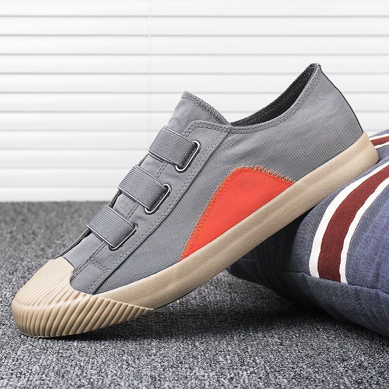 Heren Comfy Splicing Colorblock Ademende Skate Schoenen Casual Dagelijks Canvas Sneakers