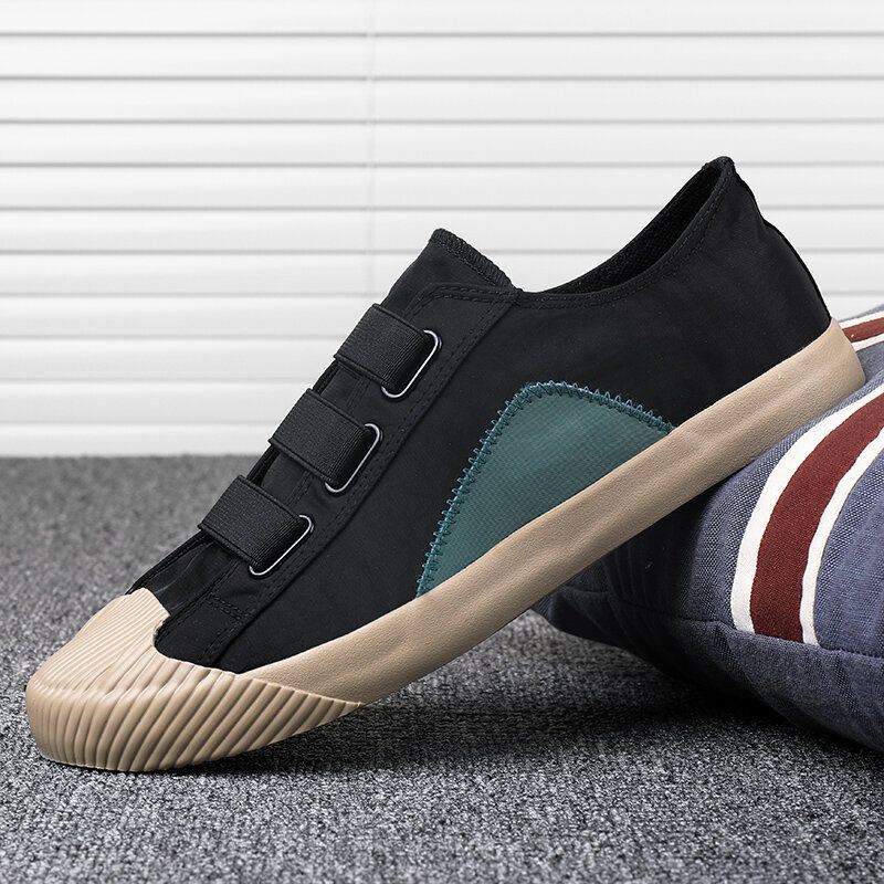 Heren Comfy Splicing Colorblock Ademende Skate Schoenen Casual Dagelijks Canvas Sneakers