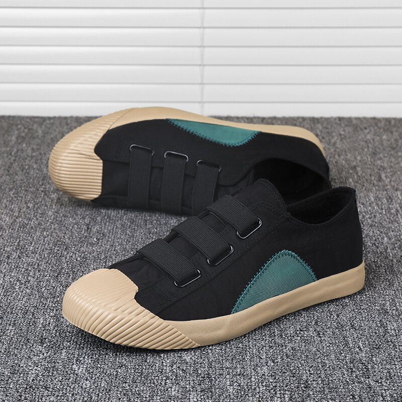 Heren Comfy Splicing Colorblock Ademende Skate Schoenen Casual Dagelijks Canvas Sneakers