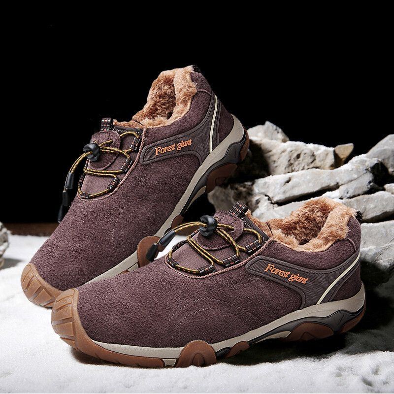 Heren Dikker Warme Pluche Voering Herfst Winter Outdoor Wandelschoenen