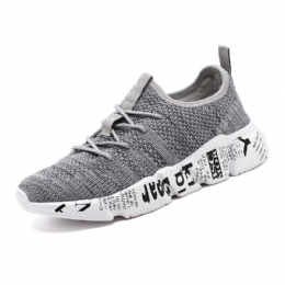 Heren Gebreide Stof Lichtgewicht Ademende Sport Casual Sneakers