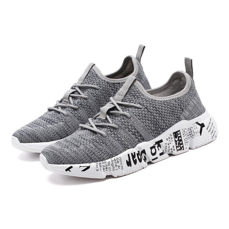 Heren Gebreide Stof Lichtgewicht Ademende Sport Casual Sneakers