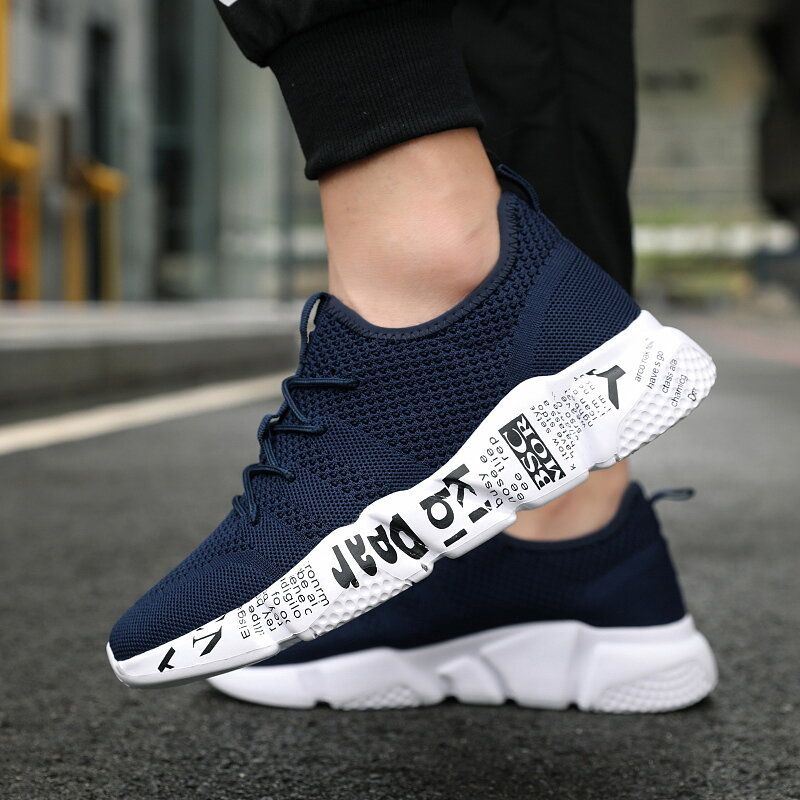 Heren Gebreide Stof Lichtgewicht Ademende Sport Casual Sneakers