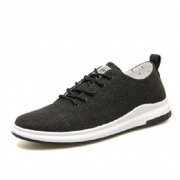 Heren Geweven Sryle Vlas Lace Up Sport Sportschoenen