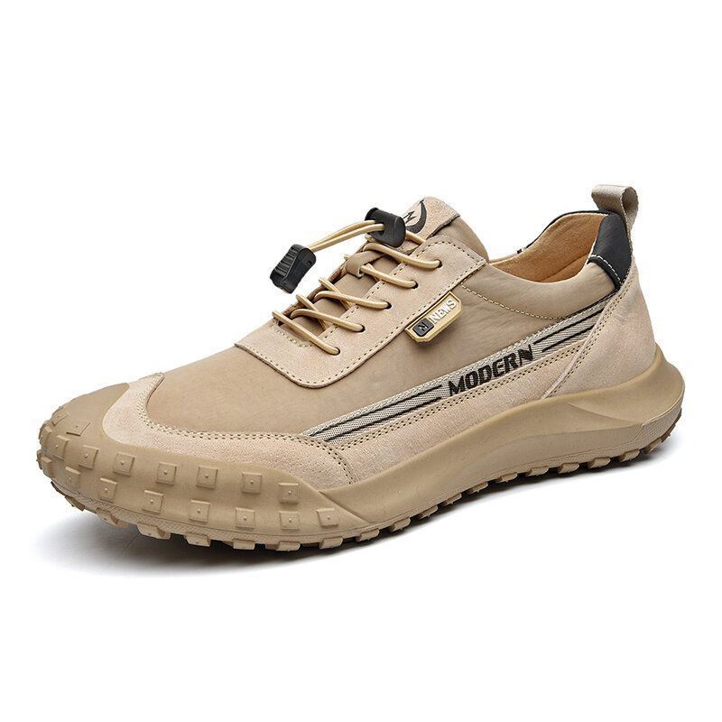 Heren Koeienhuid Teen Beschermd Ademend Antislip Outdoor Wandelschoenen